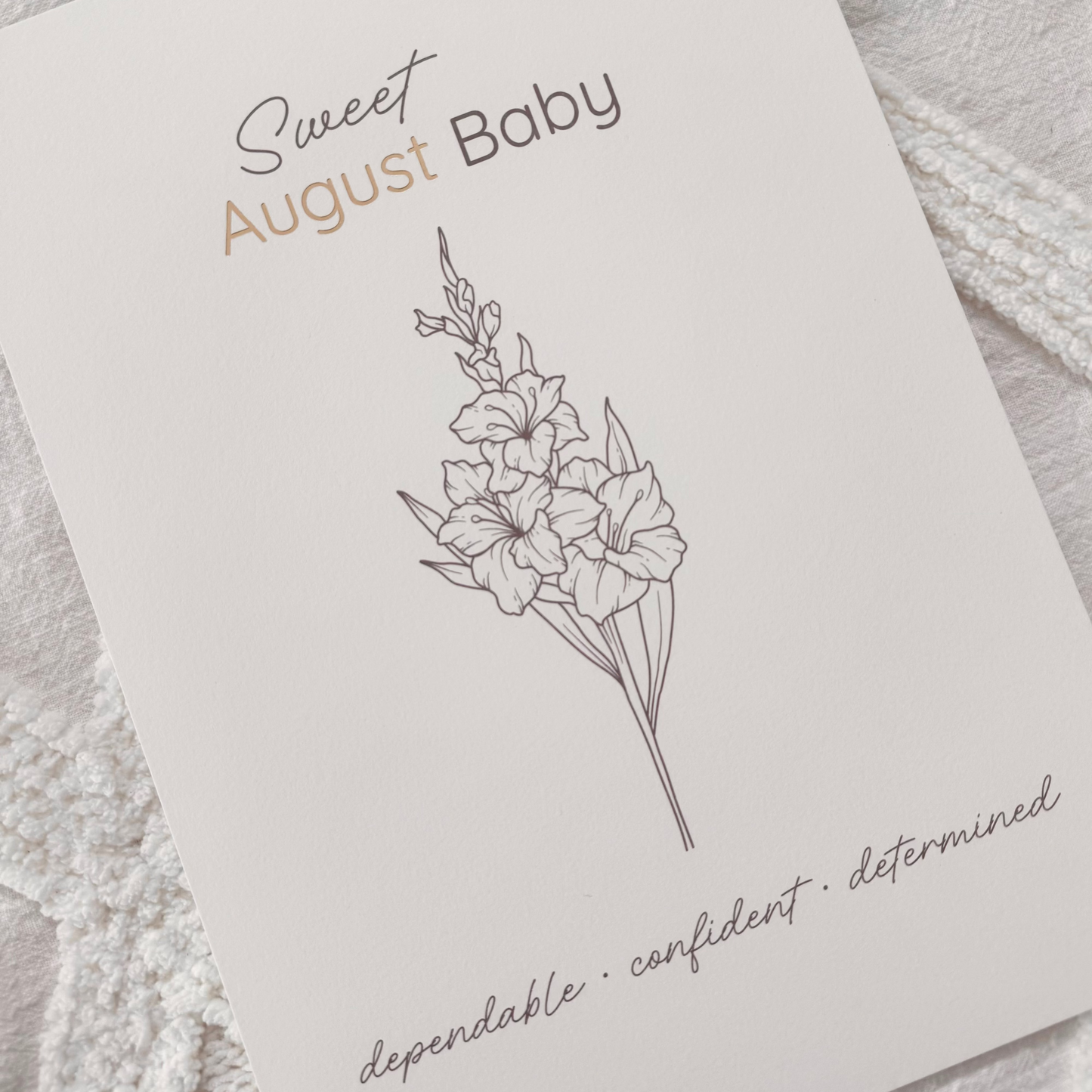SWEET BABY BIRTH MONTH PRINTS