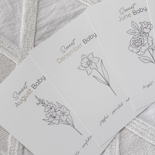 SWEET BABY BIRTH MONTH PRINTS