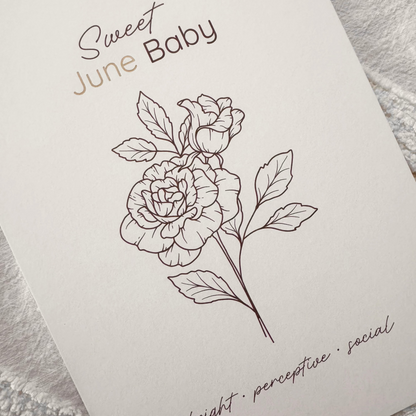SWEET BABY BIRTH MONTH PRINTS